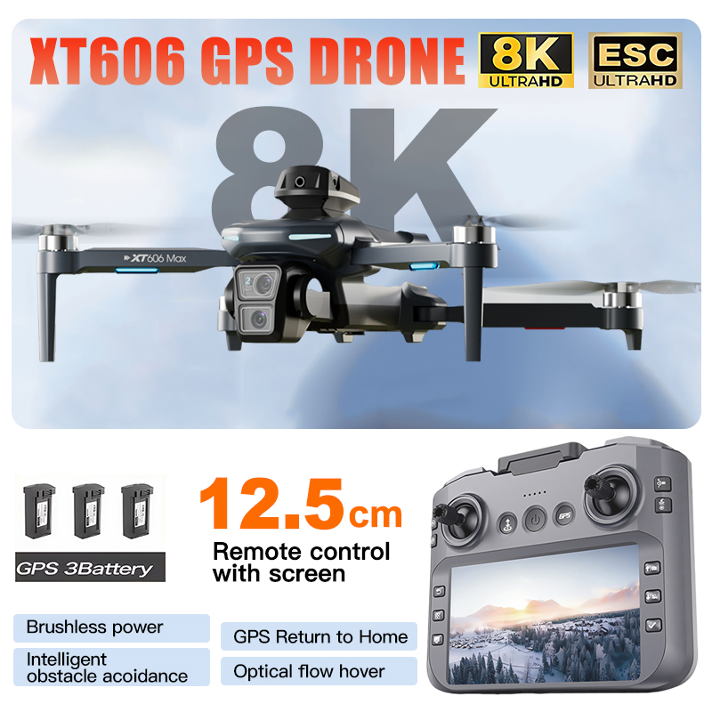 Drone Mapping - โดรน XT606 MAX 3 แบตเตอรี่ กล้อง